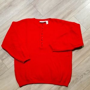 Vintage 90's Simpatico Acrylic Knit Pullover Red